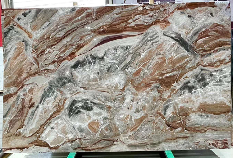 10I arabescato rosso marble slab