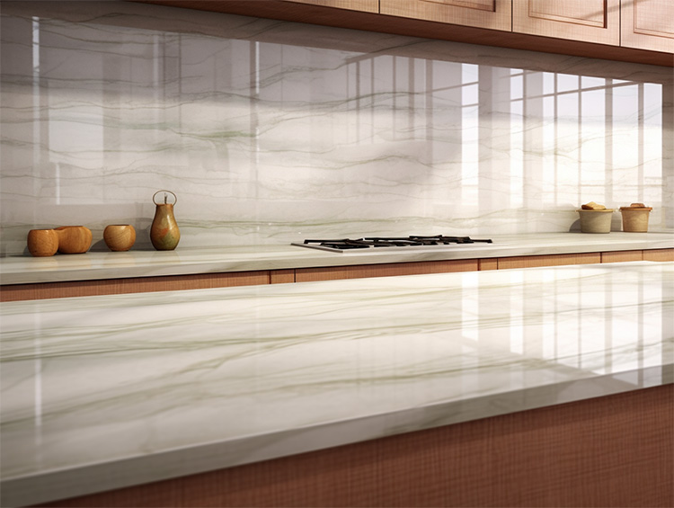 13i white pearl quartzite countertop