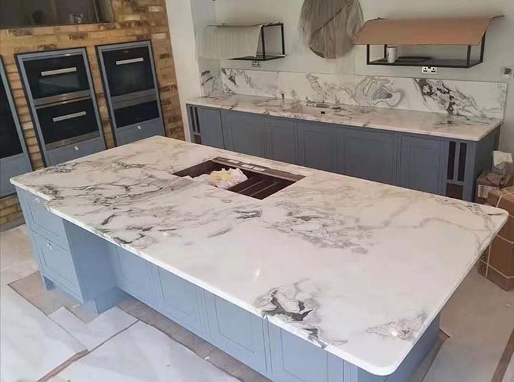 oyster white marble countertop